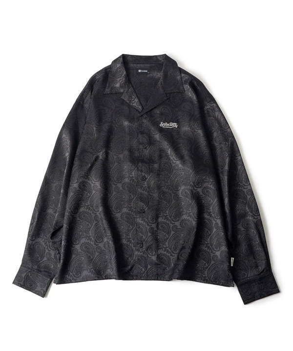 20％OFF SALE セール SUBCIETY サブサエティ Paisley open collar L/S shirt シャツ 長袖シャツ 総柄シャツ ペイズリー柄 atftps_5