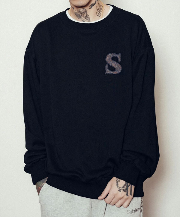SUBCIETY サブサエティ Paisley patched sweatshirt subciety メンズ