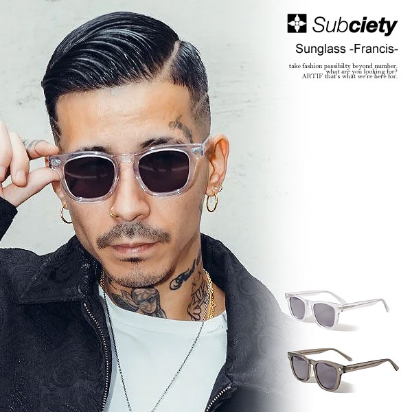 30％OFF SALE セール SUBCIETY サブサエティ SUNGLASS -Francis- subciety メンズ サングラス ウェリントンタイプ atfacc