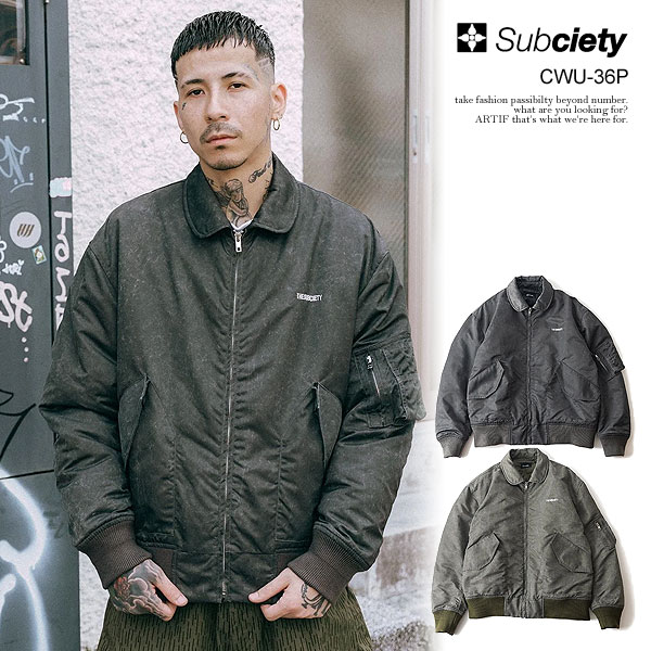 SUBCIETY サブサエティ CWU-36P subciety メンズ ジャケット ブルゾン 中綿ジャケット ミリタリージャケット 送料無料 atfjkt