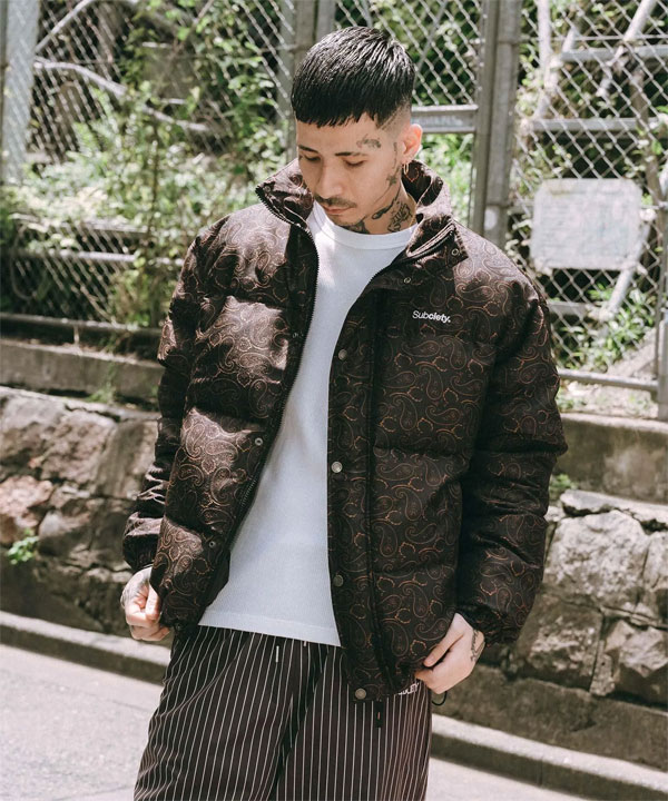 SUBCIETY サブサエティ Essential down jkt subciety メンズ ジャケット ダウンジャケット 中綿ジャケット ペイズリー柄 送料無料 atfjkt_2