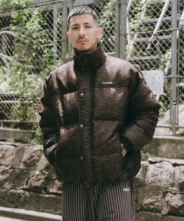 SUBCIETY サブサエティ Essential down jkt subciety メンズ ジャケット ダウンジャケット 中綿ジャケット ペイズリー柄 送料無料 atfjkt_3