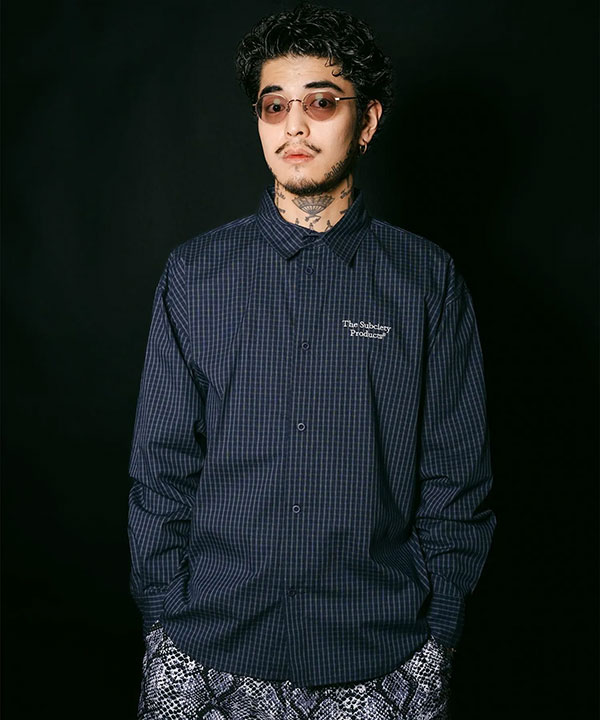 SUBCIETY サブサエティ Plaid shirt subciety メンズ シャツ 長袖シャツ チェックシャツ レギュラーカラーシャツ 送料無料 atftps_8
