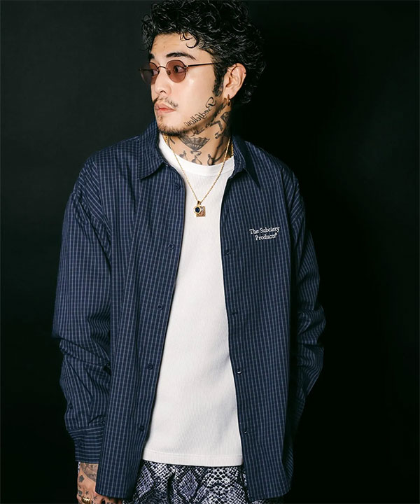 SUBCIETY サブサエティ Plaid shirt subciety メンズ シャツ 長袖シャツ チェックシャツ レギュラーカラーシャツ 送料無料 atftps_2
