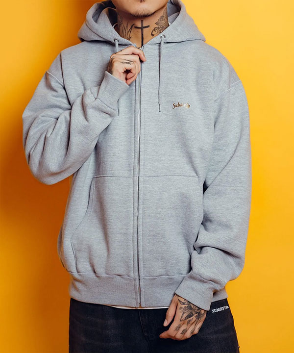 SUBCIETY サブサエティ Guadalupe zip hoodie subciety メンズ パーカー ジップパーカー スウェット ヘビーウェイト 裏起毛 atftps_4
