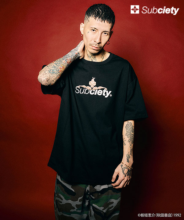 刃牙 × Subciety 先行予約 6月下旬入荷予定 SUBCIETY サブサエティ Hanma Yujiro tee Tシャツ 刃牙 コラボ キャンセル不可 atftps