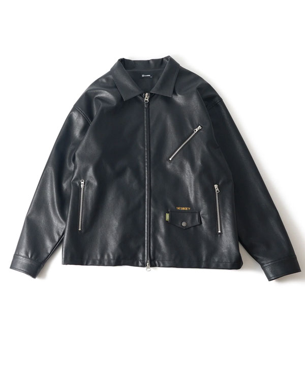 SUBCIETY サブサエティ Fake leather zip jkt メンズ ジャケット