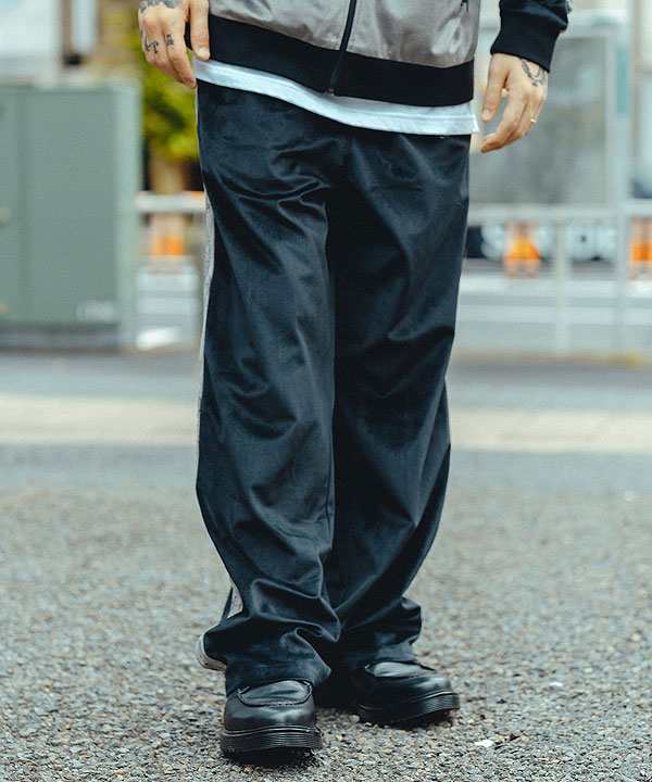 SUBCIETY サブサエティ VELOUR TRACK PANTS subciety メンズ パンツ トラックパンツ ラインパンツ ベロア 送料無料  ストリート atfpts｜au PAY マーケット