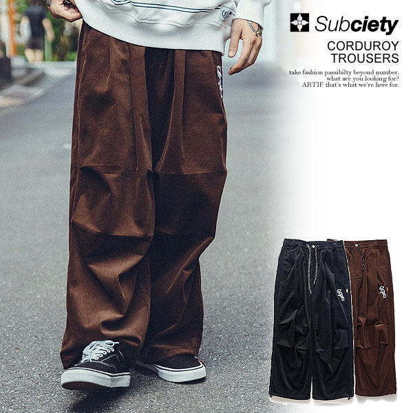 30％OFF SALE セール SUBCIETY サブサエティ CORDUROY TROUSERS subciety メンズ パンツ コーデュロイパンツ atfpts