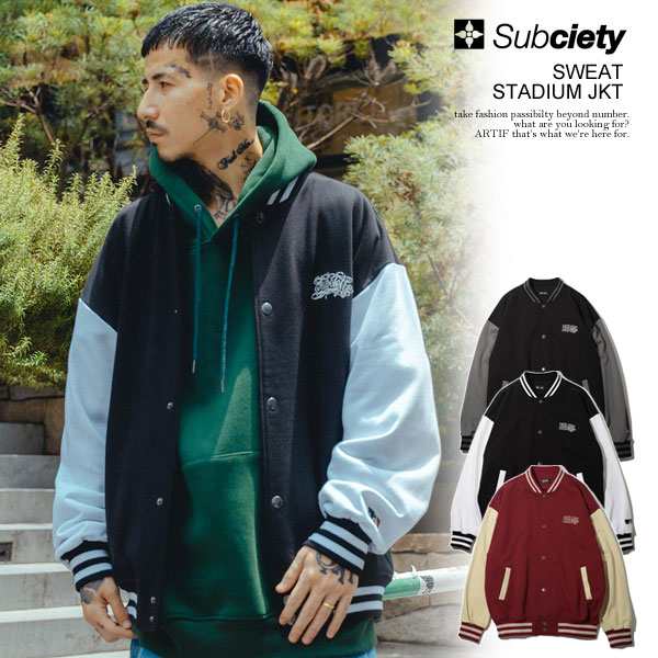 30％OFF SALE セール SUBCIETY サブサエティ SWEAT STADIUM JKT