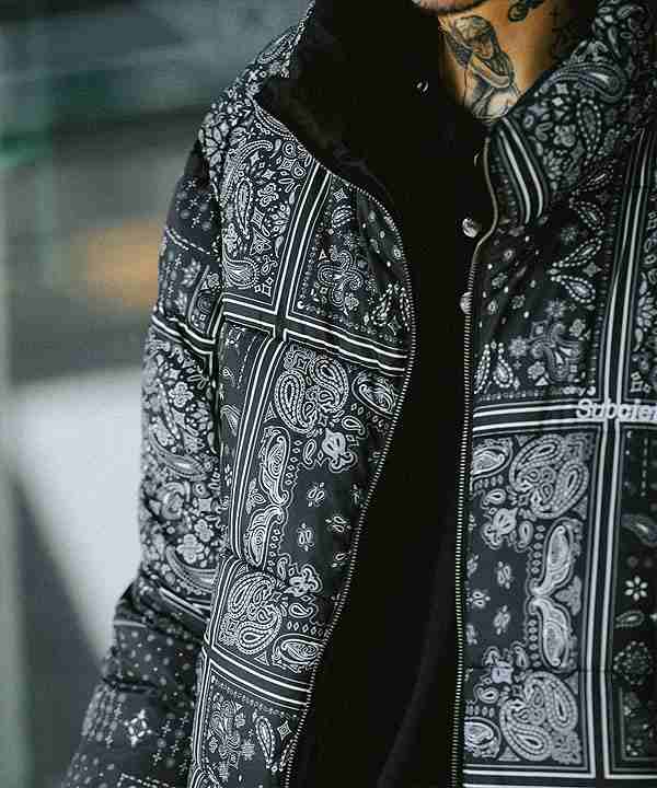 SUBCIETY サブサエティ PATTERNED PADDED JKT subciety メンズ ...