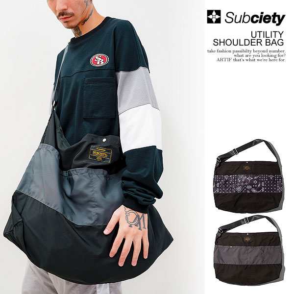 SUBCIETY サブサエティ UTILITY SHOULDER BAG メンズ ショルダーバッグ ペイズリー 送料無料 ストリート  atfacc｜au PAY マーケット