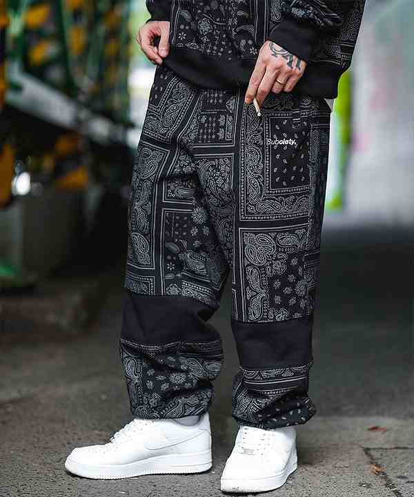 30％OFF SALE セール SUBCIETY サブサエティ PAISLEY SWEAT PANTS