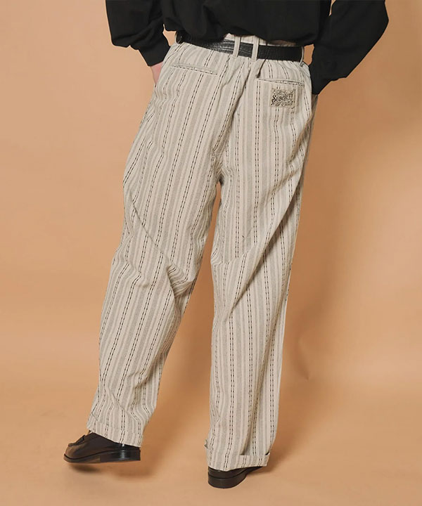 SUBCIETY サブサエティ Jacquard stripe slacks メンズ パンツ スラックス ワイドパンツ ストライプ柄 送料無料 ストリート atfpts_13