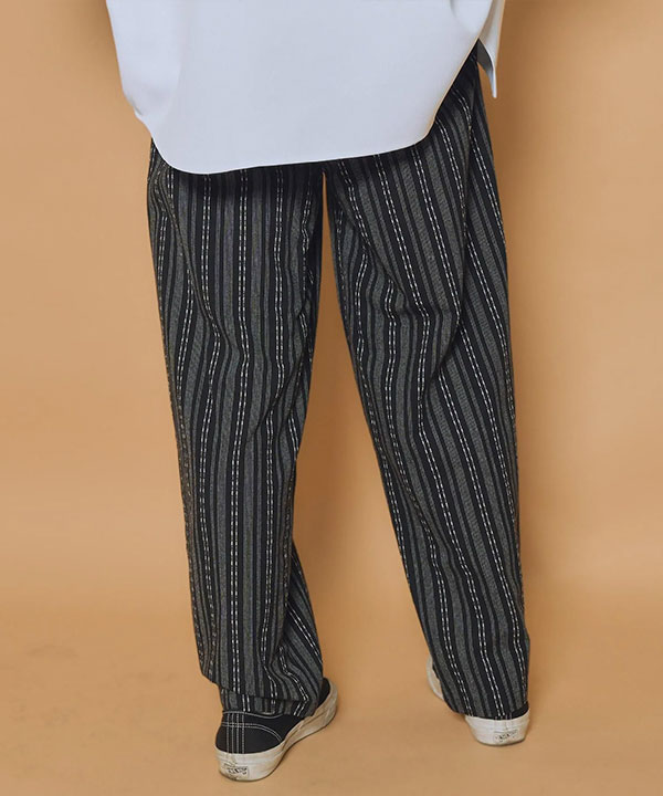 SUBCIETY サブサエティ Jacquard stripe slacks メンズ パンツ スラックス ワイドパンツ ストライプ柄 送料無料 ストリート atfpts_4