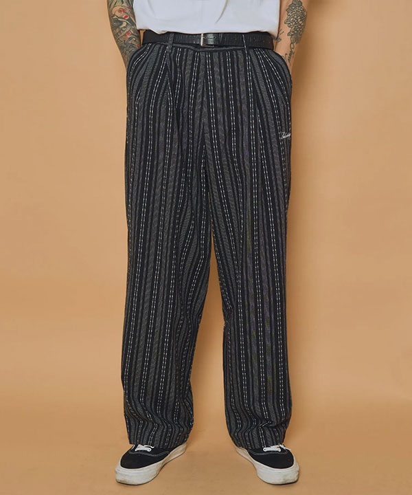 SUBCIETY サブサエティ Jacquard stripe slacks メンズ パンツ スラックス ワイドパンツ ストライプ柄 送料無料 ストリート atfpts_7