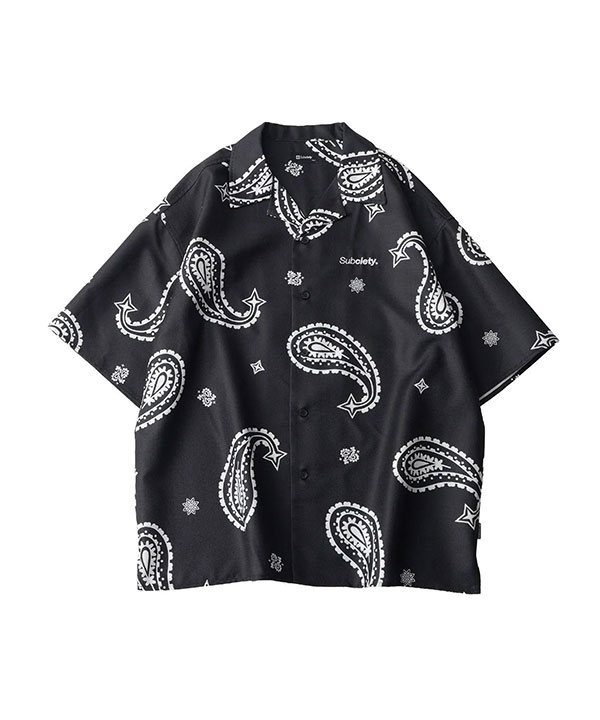 SUBCIETY サブサエティ Large paisley shirt シャツ 半袖 総柄シャツ ペーズリー柄 オープンカラーシャツ 送料無料 ストリート atftps_5