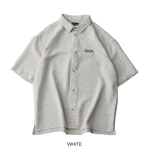 SUBCIETY サブサエティ Summer tweed shirt メンズ シャツ 半袖 サマーツイードシャツ 送料無料 ストリート atftps_9