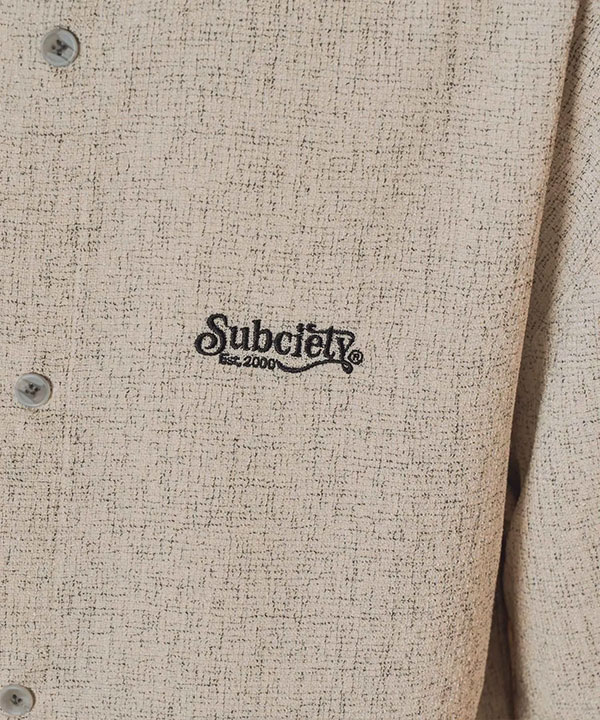 SUBCIETY サブサエティ Summer tweed shirt メンズ シャツ 半袖 サマーツイードシャツ 送料無料 ストリート atftps_4