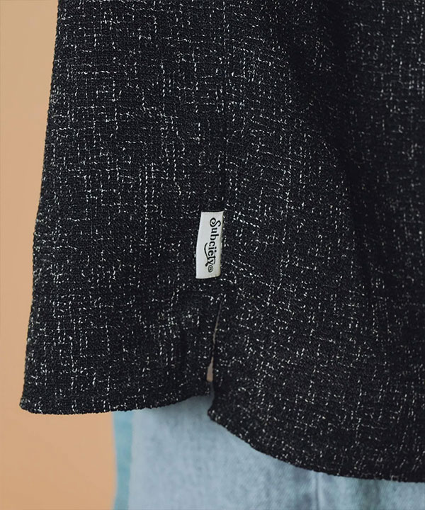 SUBCIETY サブサエティ Summer tweed shirt メンズ シャツ 半袖 サマーツイードシャツ 送料無料 ストリート atftps_7