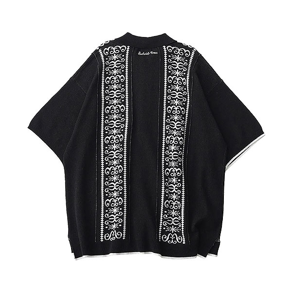 SUBCIETY サブサエティ Jacquard knit shirt メンズ シャツ 半袖 ニットシャツ ビッグシルエット 送料無料 ストリート atftps_19