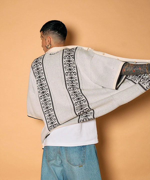 SUBCIETY サブサエティ Jacquard knit shirt メンズ シャツ 半袖 ニットシャツ ビッグシルエット 送料無料 ストリート atftps_8