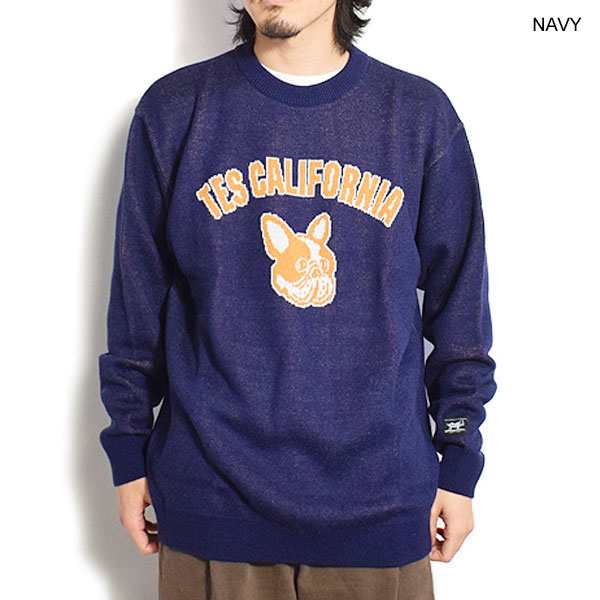 The Endless Summer エンドレスサマー TES COLLEGE BUHI CREWNECK KNIT