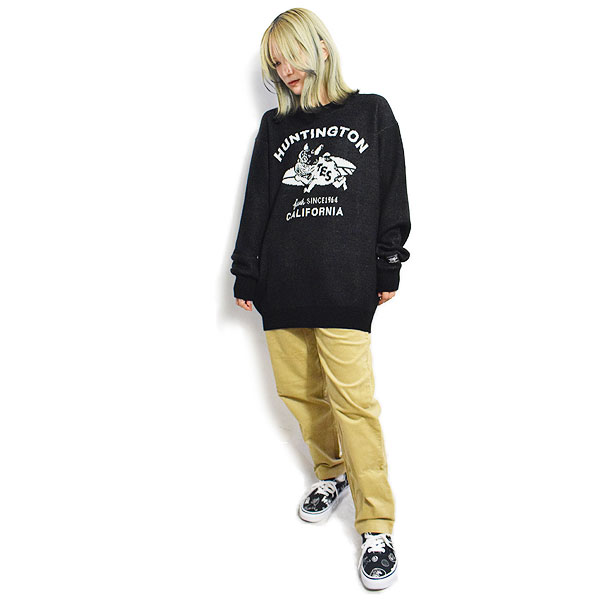 The Endless Summer エンドレスサマー TES RUNNING BUHI JQ CREWNECK KNIT -BLACK- ニット セーター クルーネック atftps