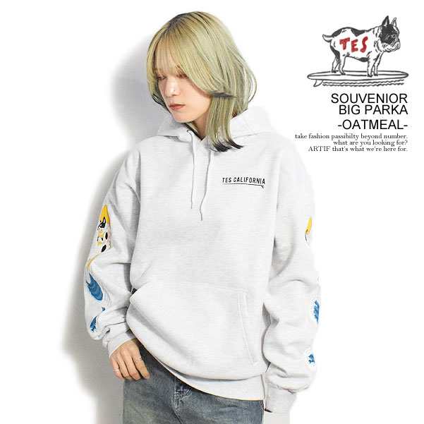 The Endless Summer エンドレスサマー TES SOUVENIOR BIG PARKA -OATMEAL- プルオーバー ビッグシルエット atftps