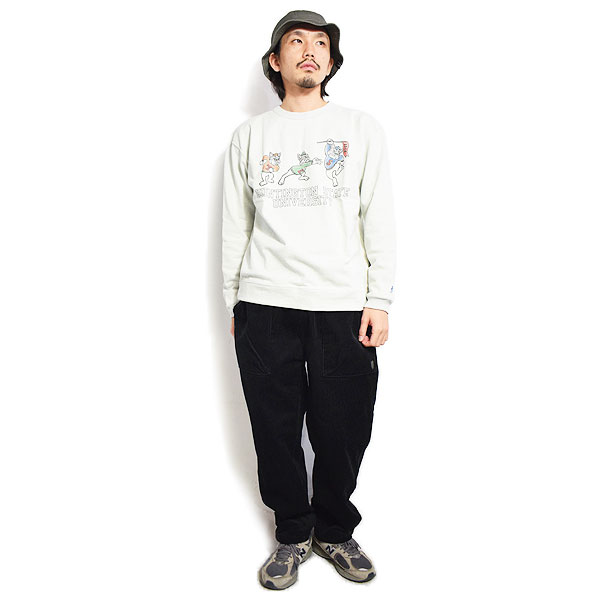 The Endless Summer エンドレスサマー TES DENIM REUSE COLLEGE CREW NECK メンズ スウェット トレーナー サスティナブル atftps_5