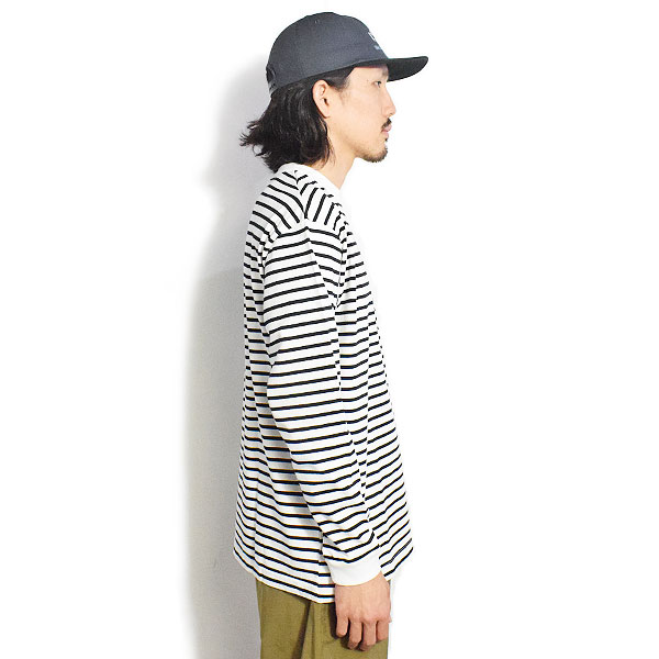 The Endless Summer エンドレスサマー HUNTINGTON BORDER L/S T (BASIC FIT) -WHITE- メンズ Tシャツ 長袖 ロンT ボーダー atftps