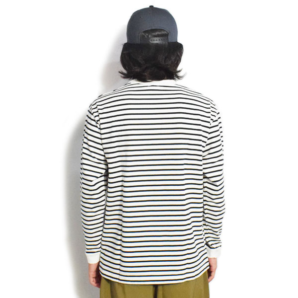 The Endless Summer エンドレスサマー HUNTINGTON BORDER L/S T (BASIC FIT) -WHITE- メンズ Tシャツ 長袖 ロンT ボーダー atftps