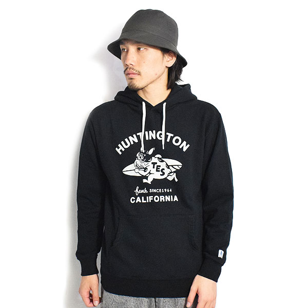 The Endless Summer エンドレスサマー TES RUNNING BUHI FLOCKY SWEAT PARKA -BLACK- メンズ パーカー プルオーバー 送料無料 atftps