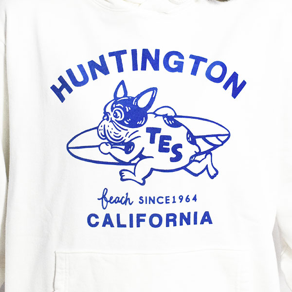 The Endless Summer エンドレスサマー TES RUNNING BUHI FLOCKY SWEAT PARKA -WHITE- メンズ パーカー プルオーバー 送料無料 atftps