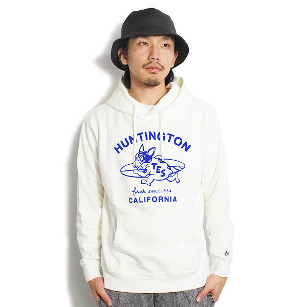 The Endless Summer エンドレスサマー TES RUNNING BUHI FLOCKY SWEAT PARKA -WHITE- メンズ パーカー プルオーバー 送料無料 atftps