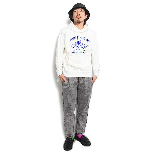 The Endless Summer エンドレスサマー TES RUNNING BUHI FLOCKY SWEAT PARKA -WHITE- メンズ パーカー プルオーバー 送料無料 atftps