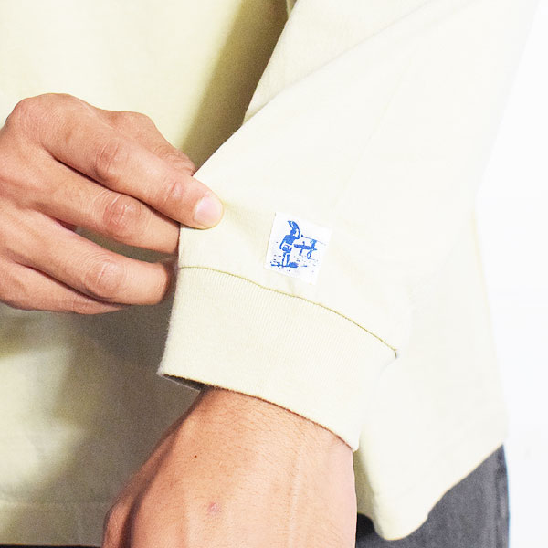 The Endless Summer エンドレスサマー TES RUNNING BUHI FLOCKY LONG SLEEVE T-SHIRT -BEIGE- 長袖 ロンT  atftps