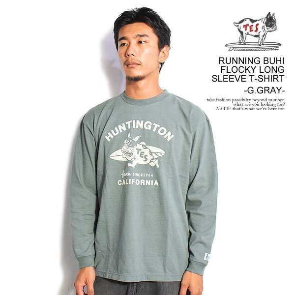 The Endless Summer エンドレスサマー TES RUNNING BUHI FLOCKY LONG SLEEVE T-SHIRT  -GREEN GRAY- メンズ Tシャツ 長袖 ロンT 送料無料 の通販はau PAY マーケット ARTIF(アーティフ) au PAY  マーケット－通販サイト