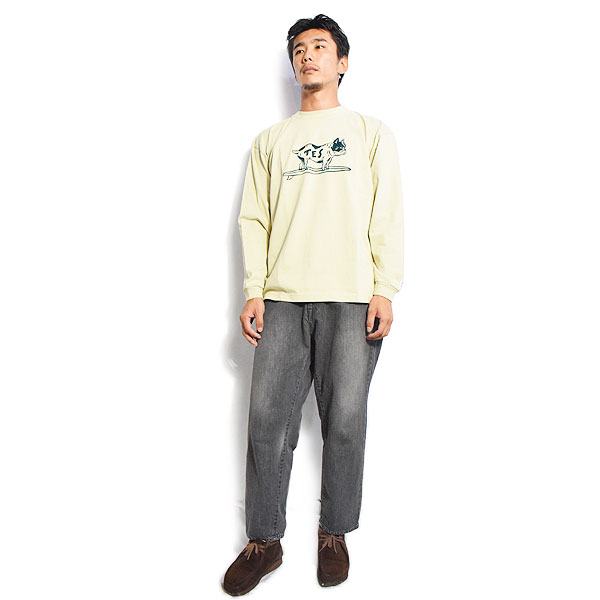 The Endless Summer エンドレスサマー TES BASIC BUHI LONG SLEEVE T-SHIRT -BEIGE- メンズ Tシャツ 長袖 ロンT 送料無料 atftps