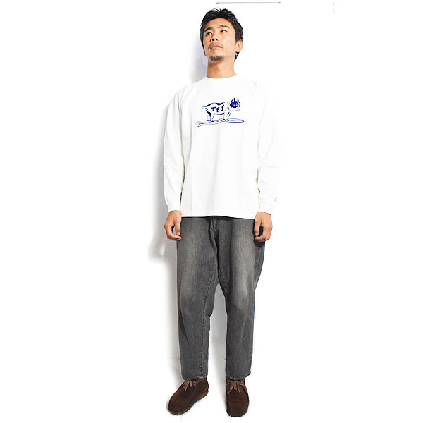 The Endless Summer エンドレスサマー TES BASIC BUHI LONG SLEEVE T-SHIRT -WHITE- メンズ Tシャツ 長袖 ロンT 送料無料 atftps