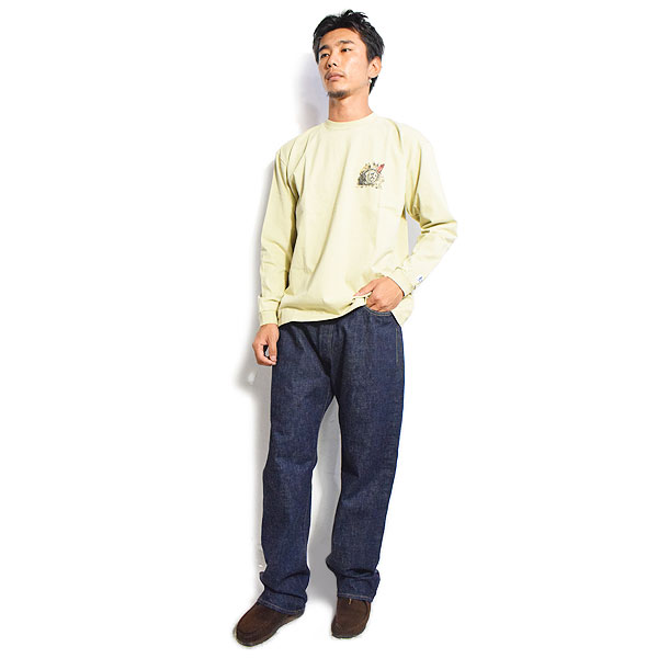 The Endless Summer エンドレスサマー TES BUHI HERO LONG SLEEVE T-SHIRT -BEIGE- メンズ Tシャツ 長袖 ロンT 送料無料 atftps