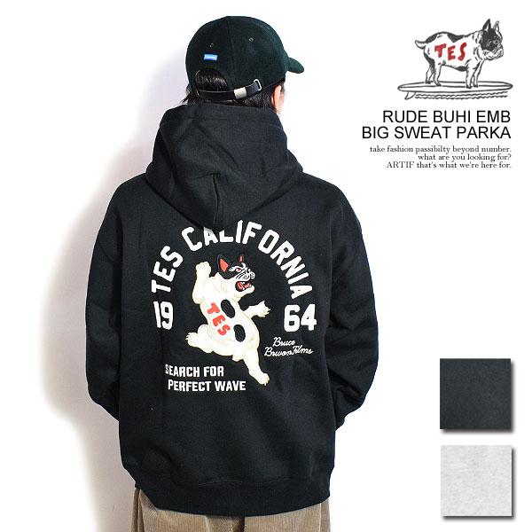 The Endless Summer エンドレスサマー TES RUDE BUHI EMB BIG SWEAT PARKA メンズ パーカー atftps