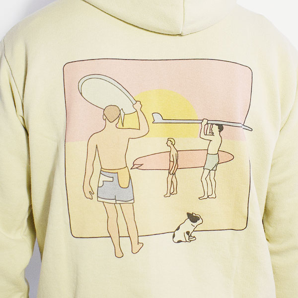 The Endless Summer エンドレスサマー TES MOTEL PUTS POSTER PARKA -BEIGE- メンズ パーカー 送料無料 ストリート tes atftps