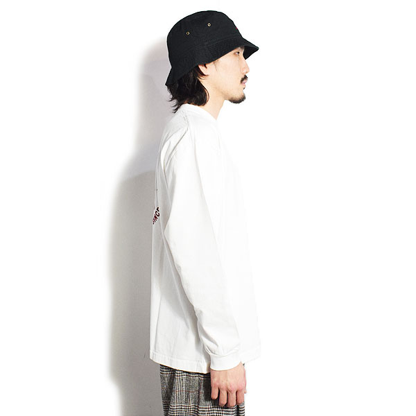 The Endless Summer エンドレスサマー TES OLD SIGN FLOCKY LONG SLEEVE T-SHIRT -WHITE- メンズ Tシャツ 長袖 ロンT atftps