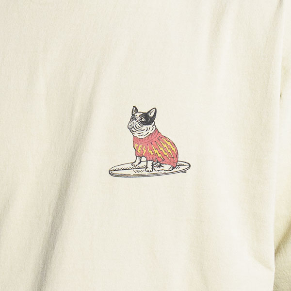 The Endless Summer エンドレスサマー TES THUNDER BUHI LONG SLEEVE T-SHIRT -BEIGE- メンズ Tシャツ 長袖 ロンT atftps