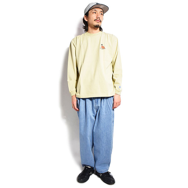 The Endless Summer エンドレスサマー TES THUNDER BUHI LONG SLEEVE T-SHIRT -BEIGE- メンズ Tシャツ 長袖 ロンT atftps