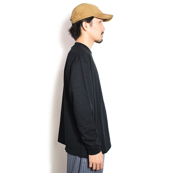 The Endless Summer エンドレスサマー TES ORGANIC COTTON HUNTINGTON BIG L/S TEE -BLACK- Tシャツ atftps