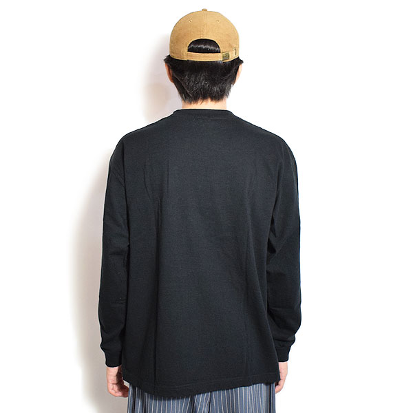 The Endless Summer エンドレスサマー TES ORGANIC COTTON HUNTINGTON BIG L/S TEE -BLACK- Tシャツ atftps