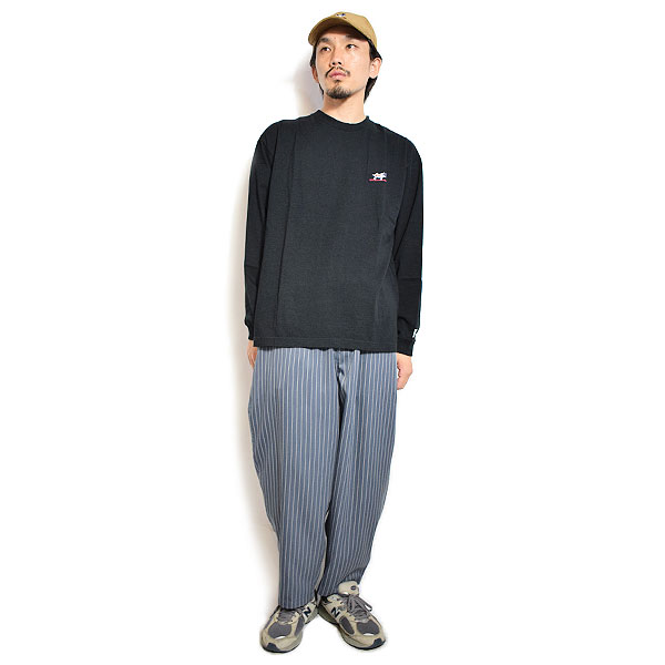 The Endless Summer エンドレスサマー TES ORGANIC COTTON HUNTINGTON BIG L/S TEE -BLACK- Tシャツ atftps