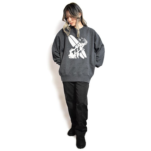 The Endless Summer エンドレスサマー TES BUHI CAFE OPAL FINISH CREW NECK SWEAT -CHARCOAL- スウェット atftps